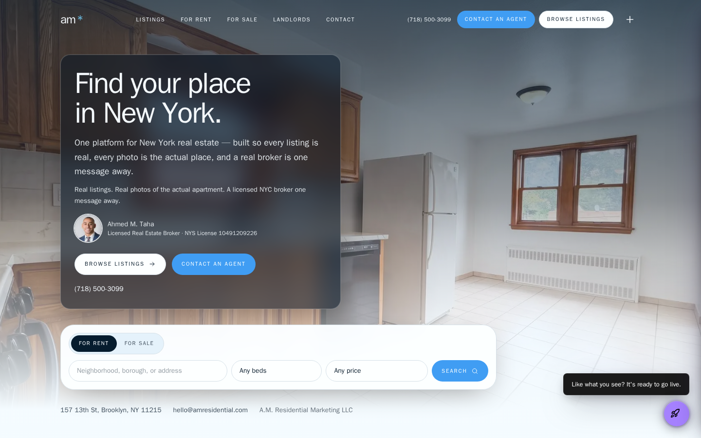 Am Residential Real Estate website preview