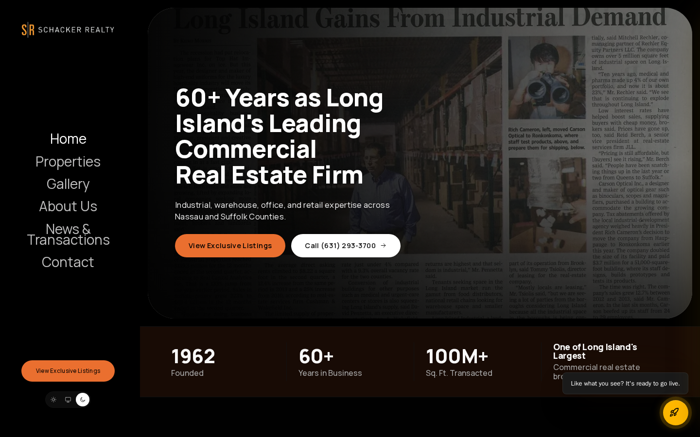 Schacker Real Estate website preview