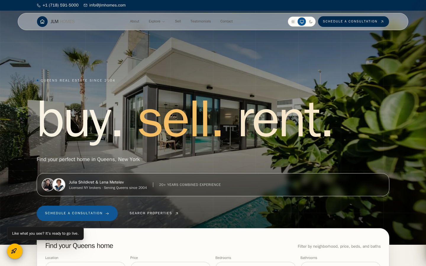 Julia & Lena Metelev Real Estate Group website preview