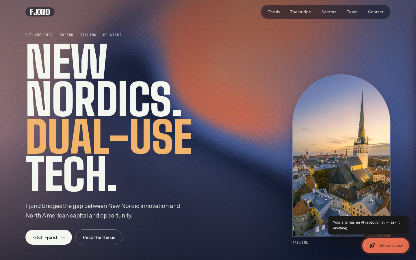 Fjond website preview