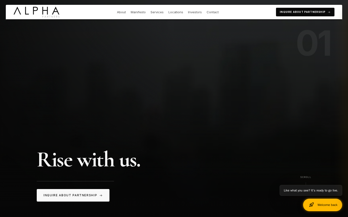 Alpha Partners Group website preview
