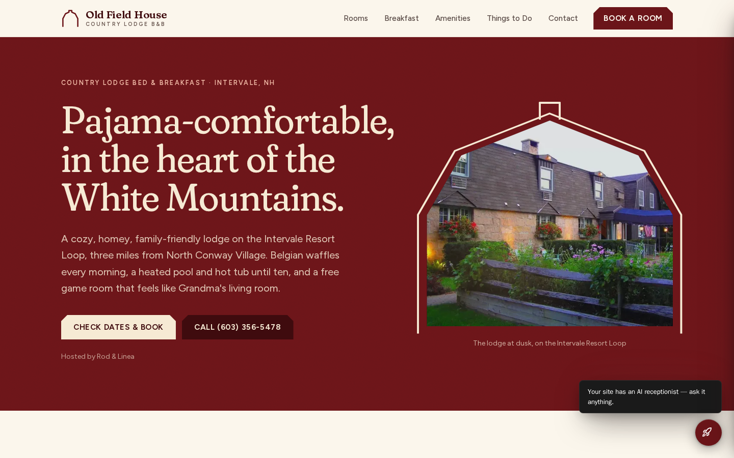 Old Field House website designed and built by DeftPath