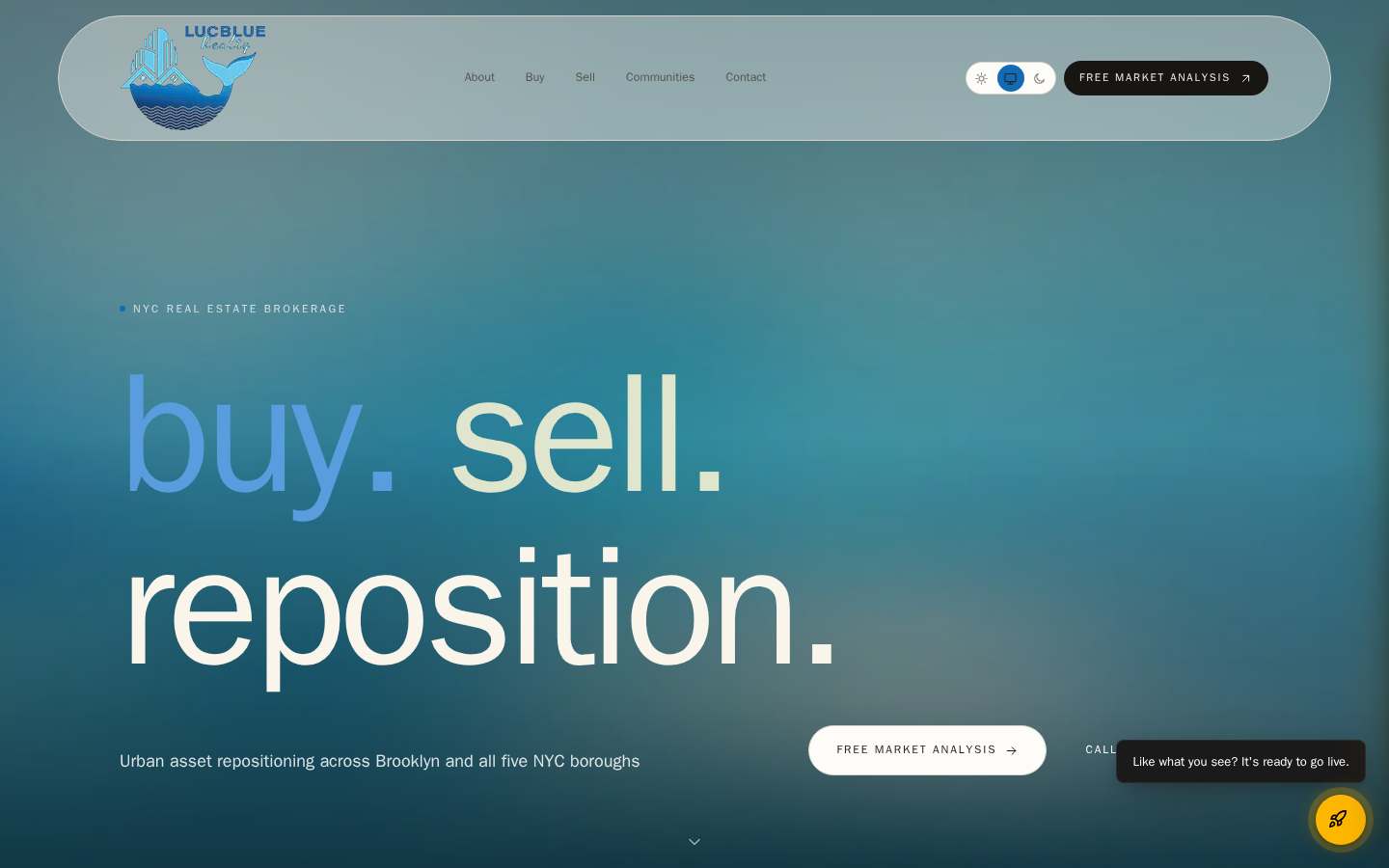 Lucblue Realty website preview