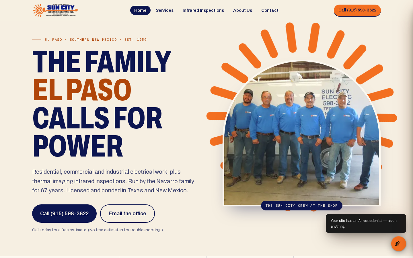 Sun City Electric website designed and built by DeftPath