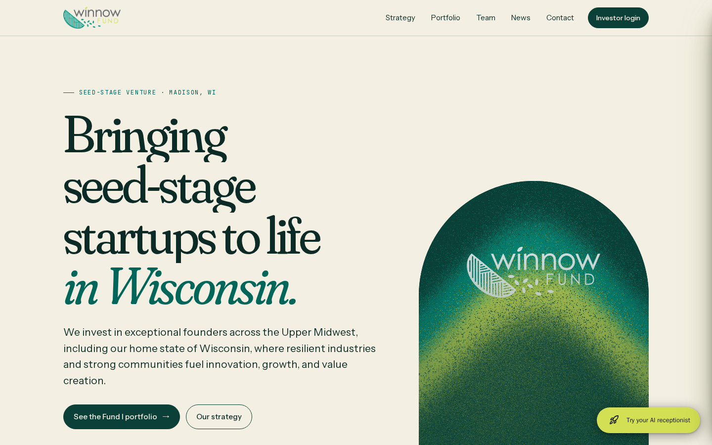 Winnow Fund website preview