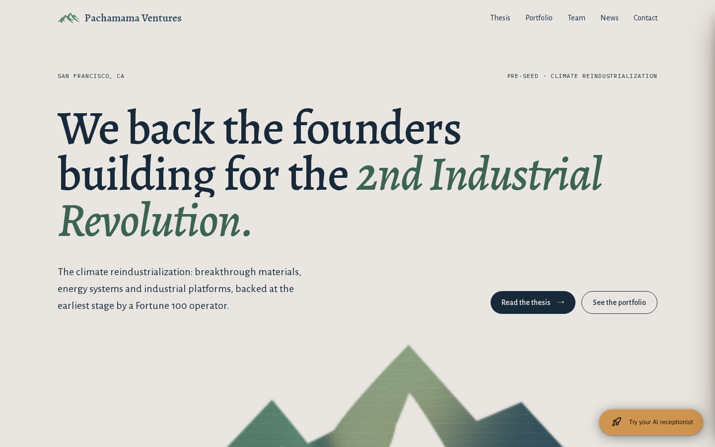 Pachamama Ventures website preview