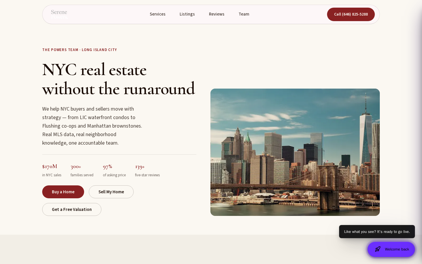 Serenepowersrealestate website preview