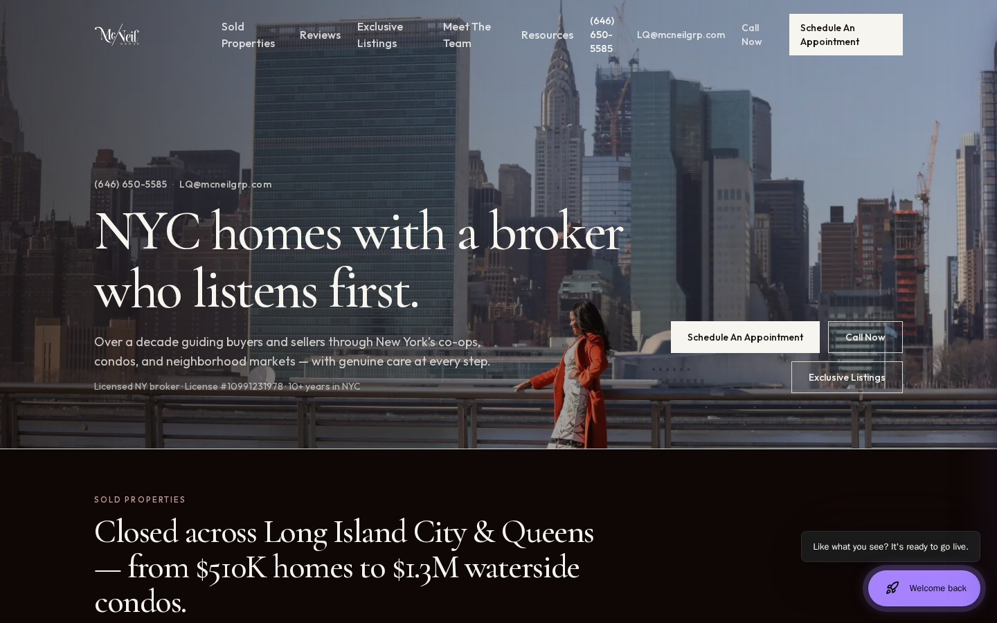 The Mcneil Group website preview