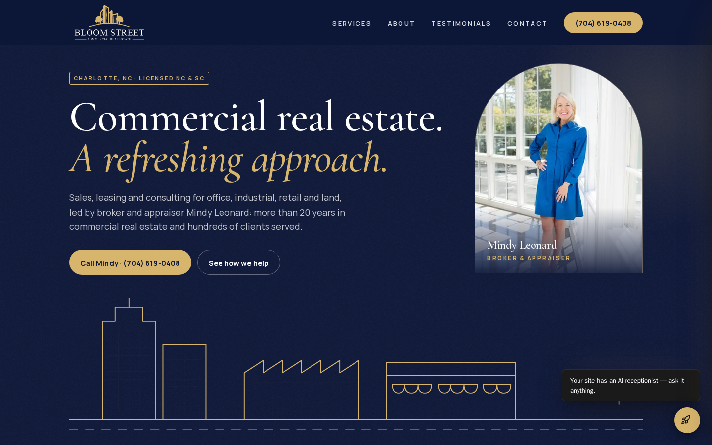 Bloom Street Commercial Real Estate website preview