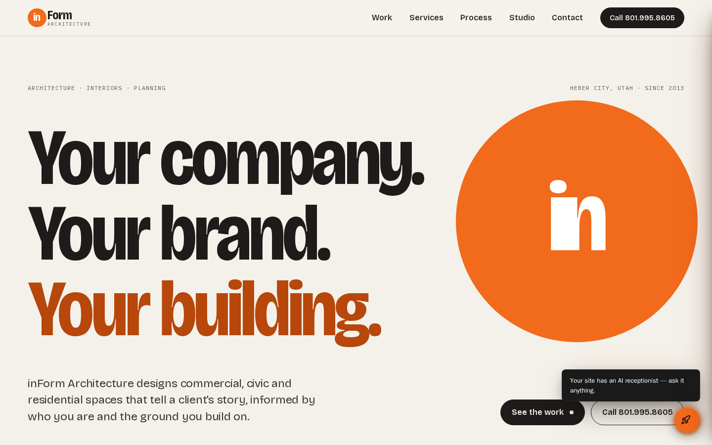 inForm Architecture website preview