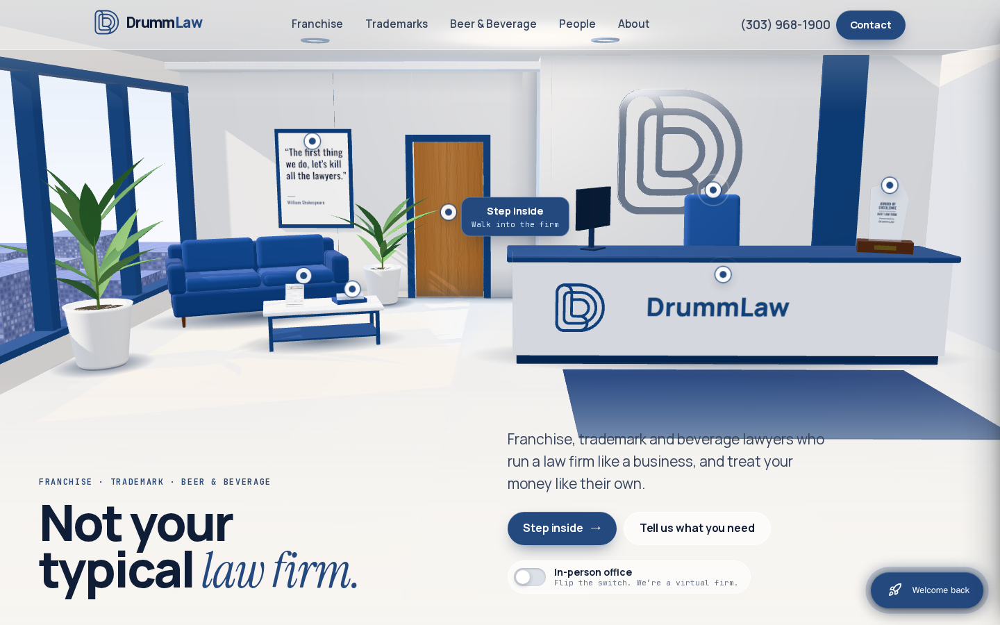 Drumm Law website designed and built by DeftPath