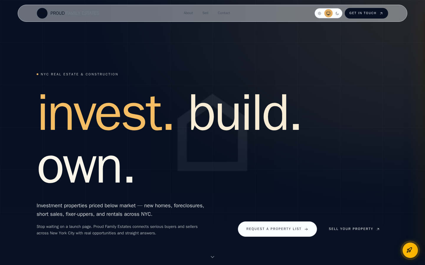Proud Family Estates website preview