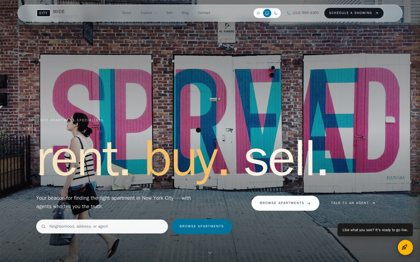 City Wide Apartments website preview
