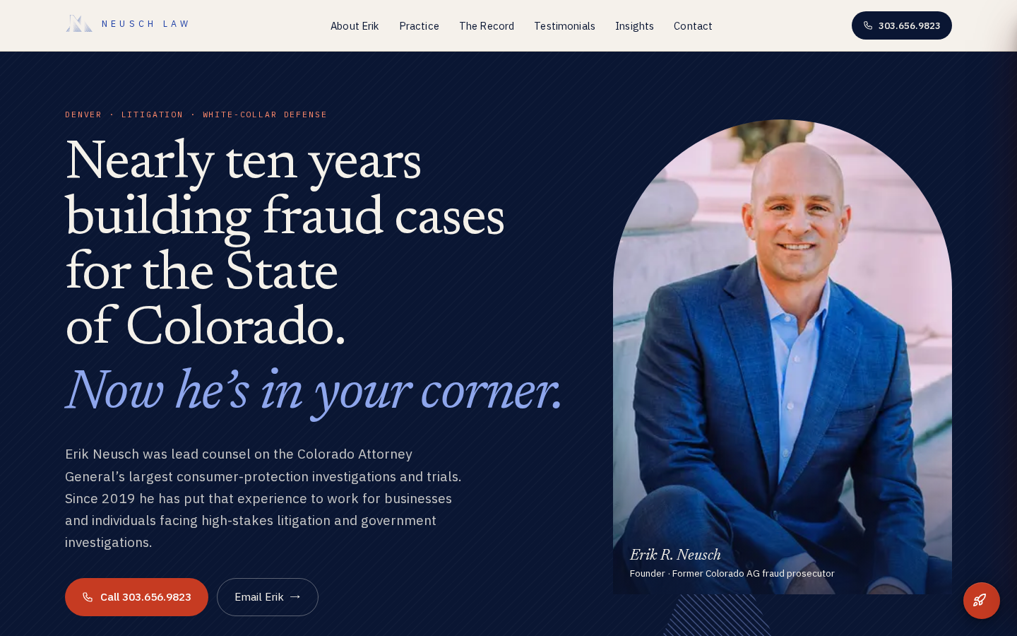 Neusch Law website preview