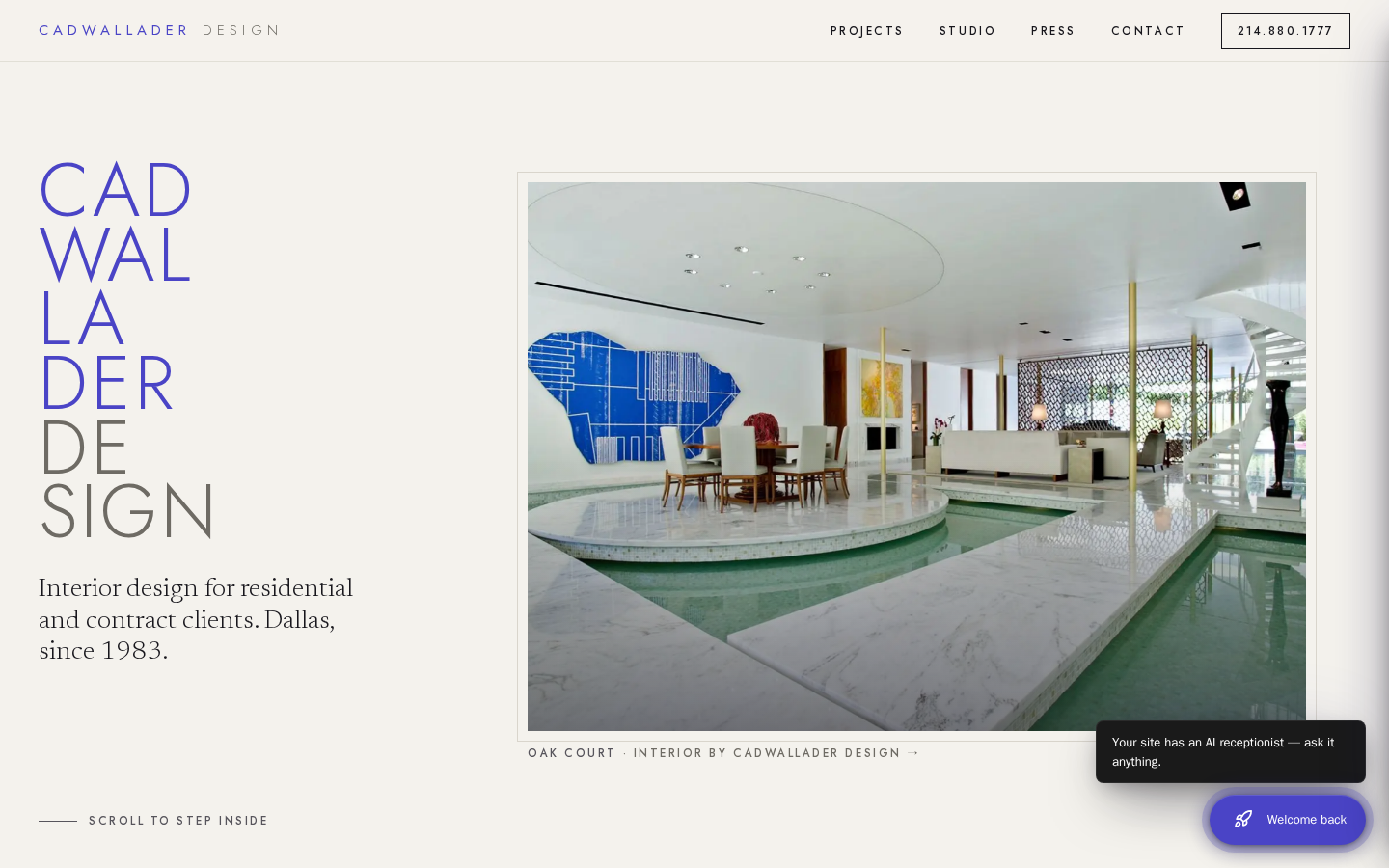 Cadwallader Design website preview