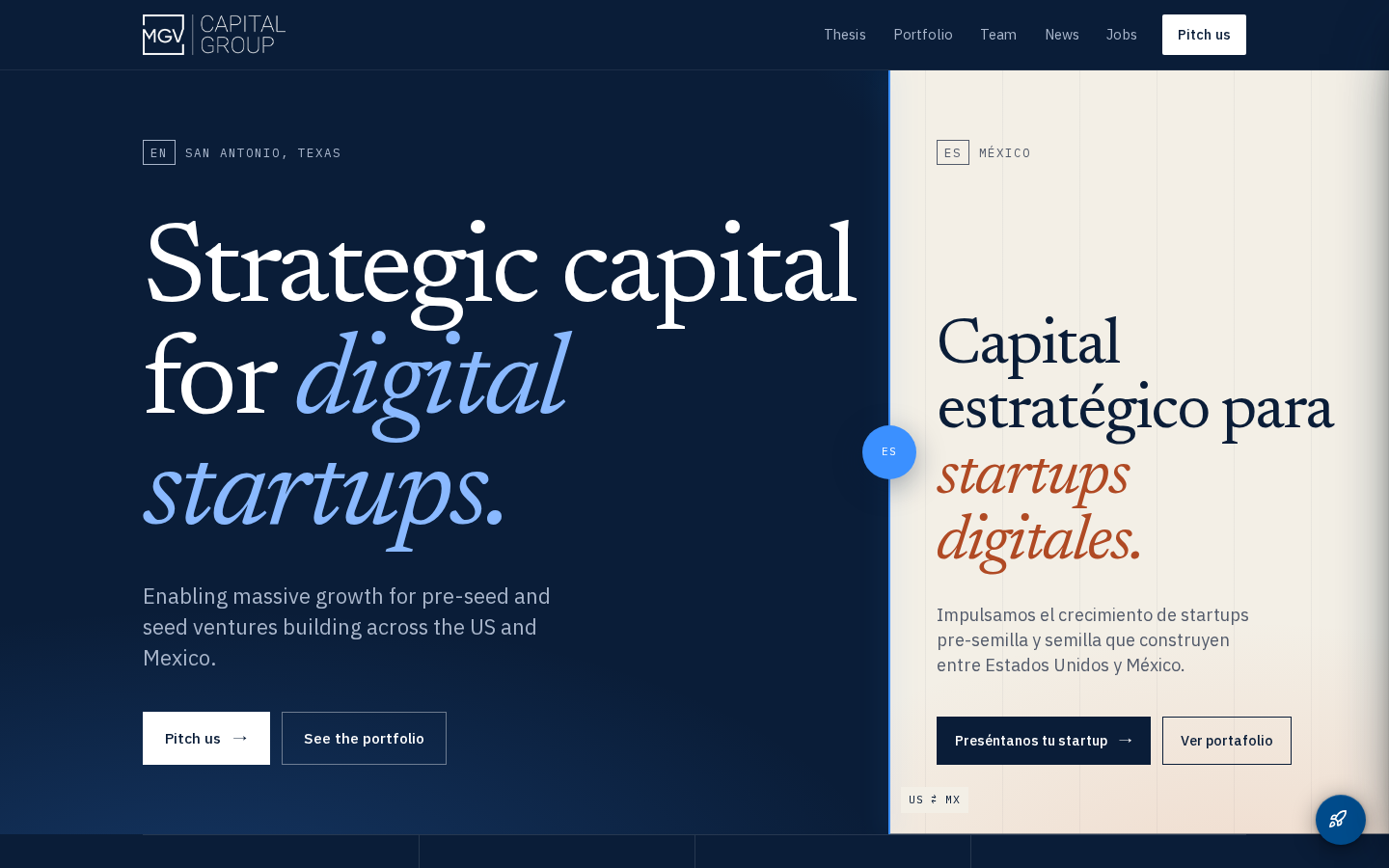 MGV Capital website preview