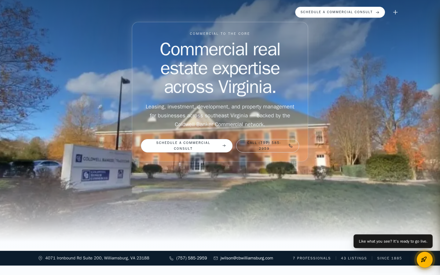 Coldwell Banker Commercial Real Estate Group website preview