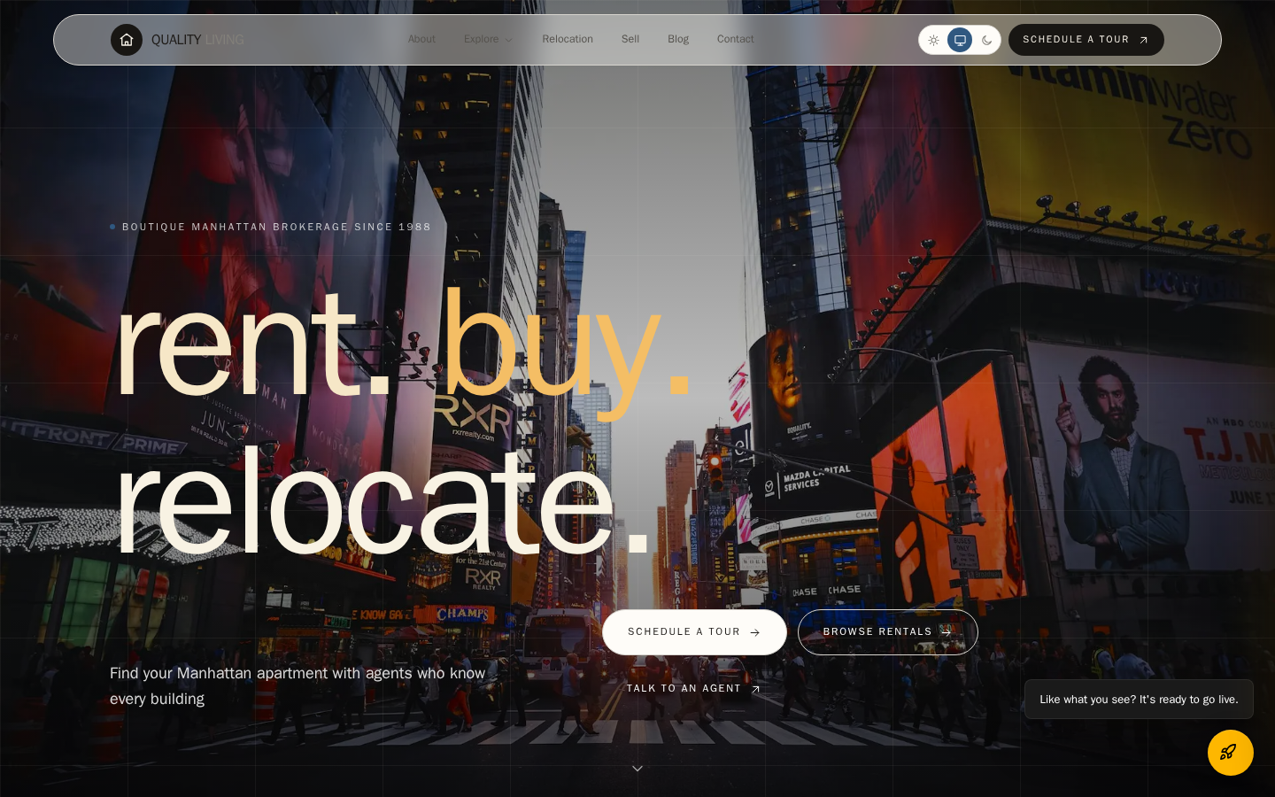Quality Living website preview