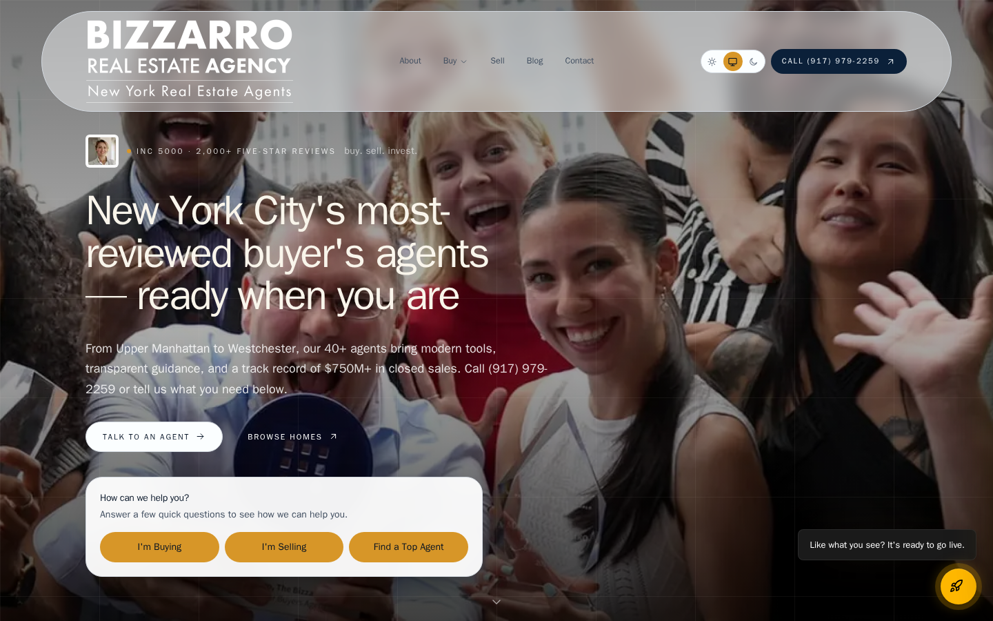 The Bizzarro Agency website preview