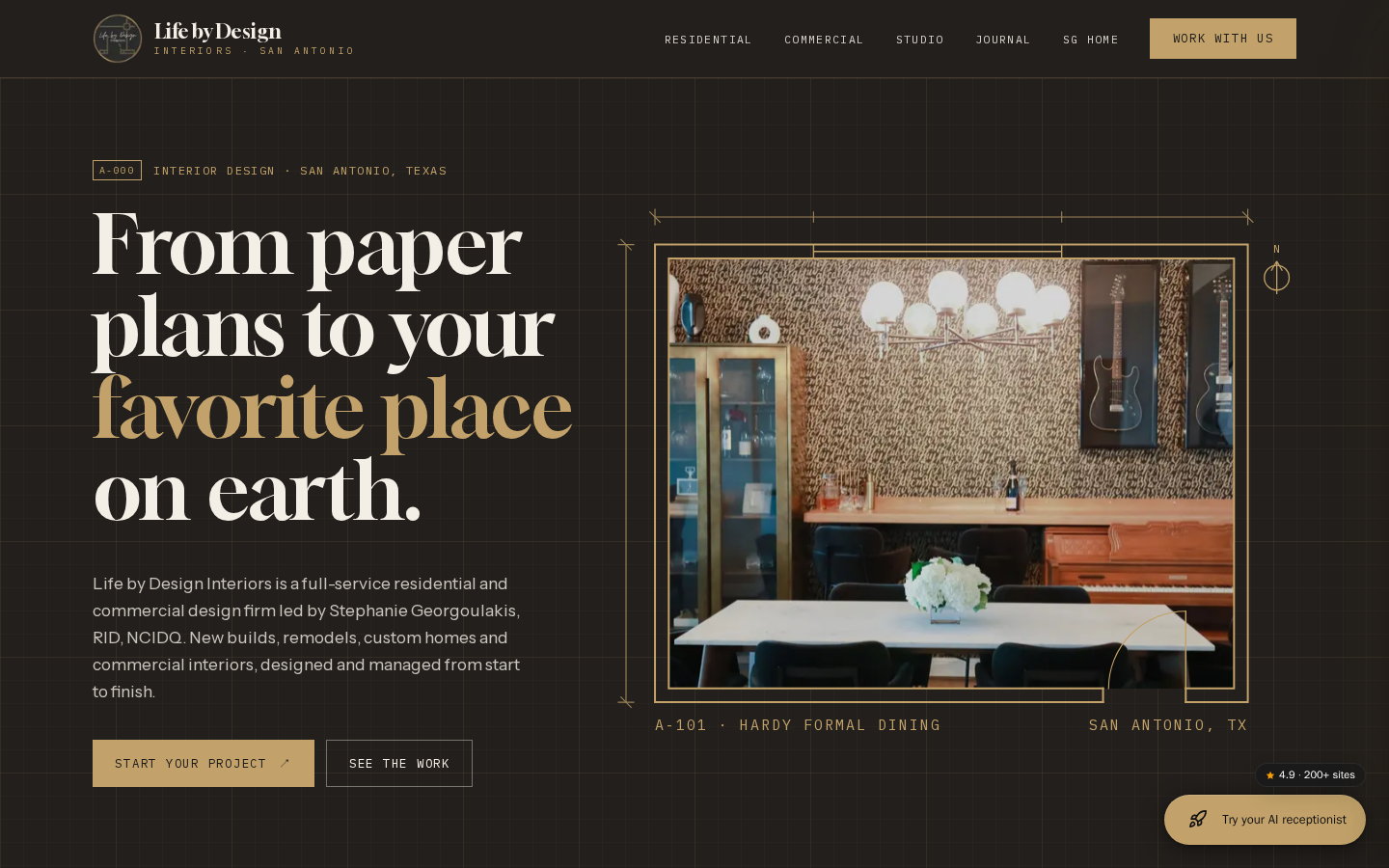 Life By Design Interiors website preview
