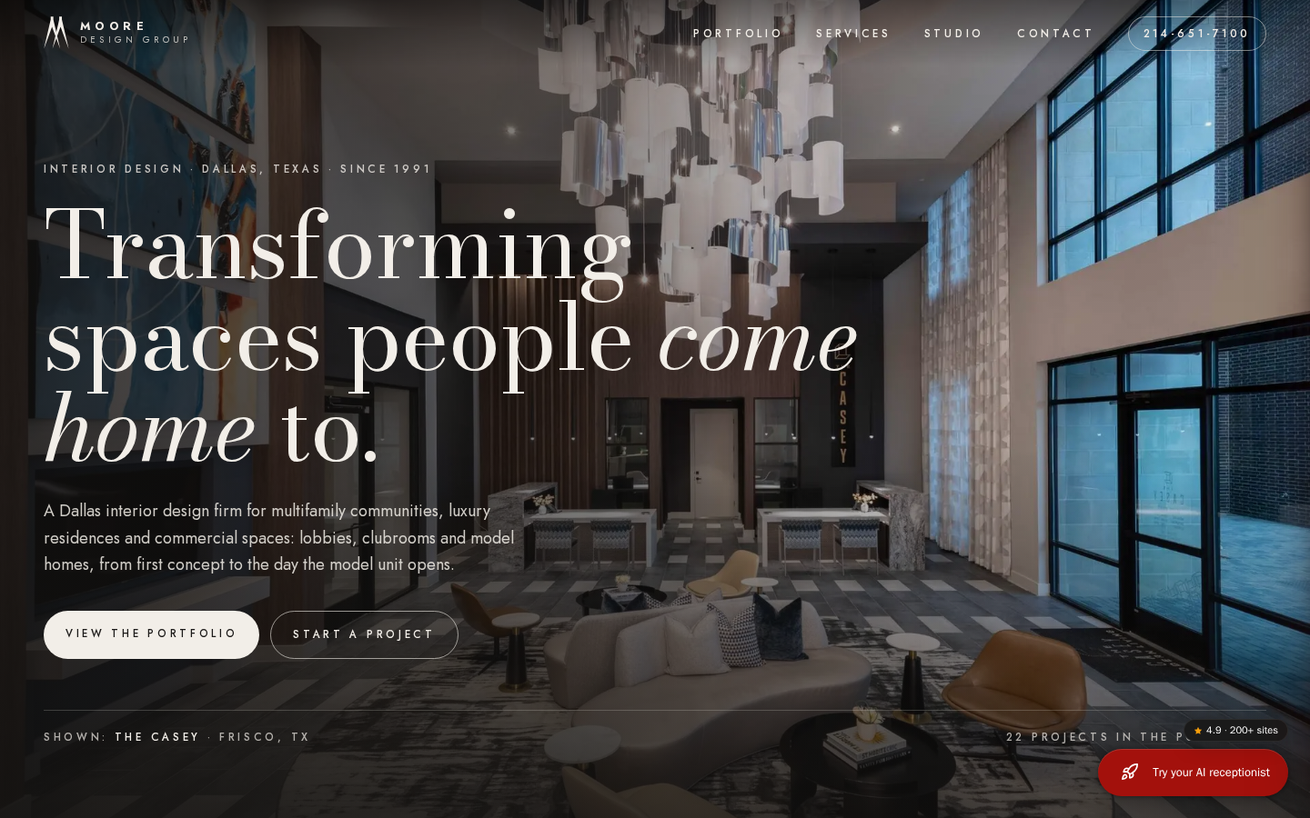 Moore Design Group website designed and built by DeftPath