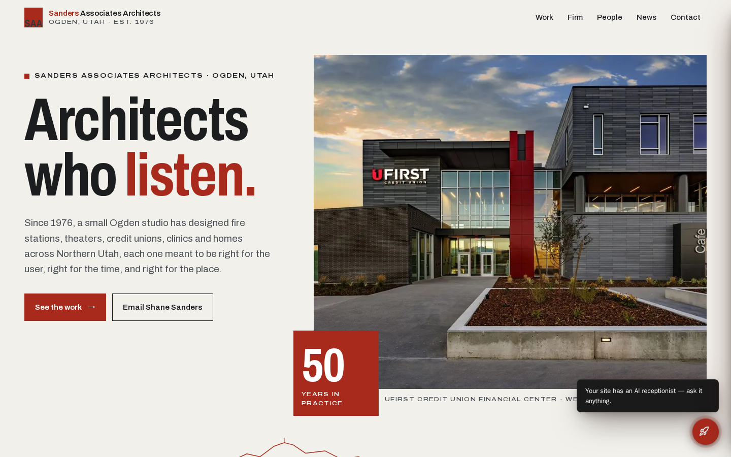 Sanders Associates Architects website preview